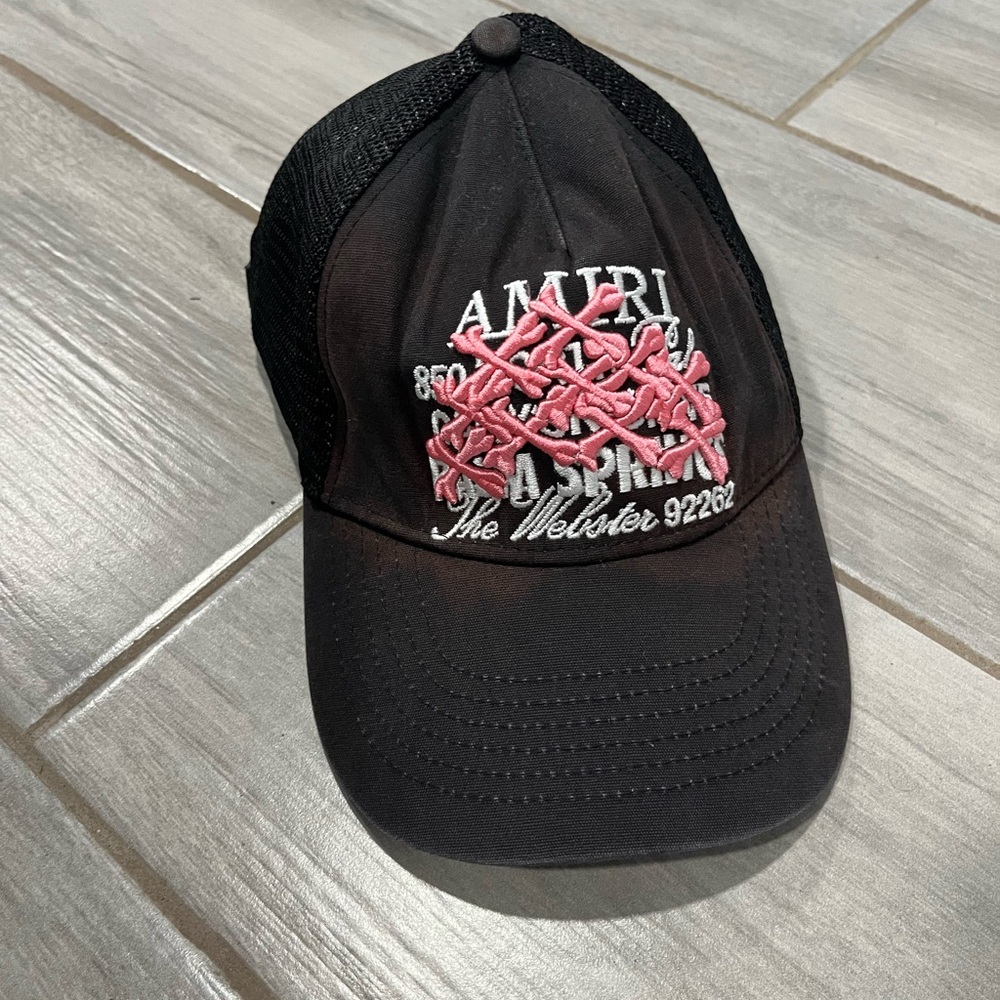 Black and pink Amiri hat